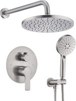Robinet de douche mural en acier inoxydable CUPC pour hôtels et commerces, personnalisé, vente en gros d'usine OEM, avec visseuse et arrêt NPT