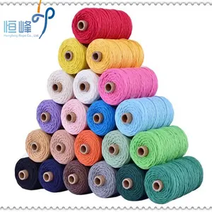 3mm Cotton Braided Macrame Cord Natural Handmade Colored Craft Rope