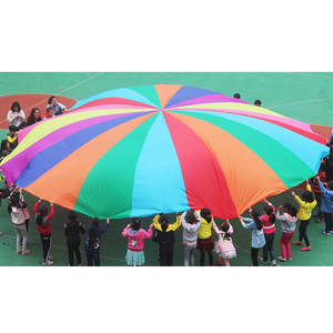 Jeu de travail en plein air pour enfants, <span class=keywords><strong>Parachute</strong></span>, arc-en-ciel, de bonne qualité, nouvelle collection - Product Image 2