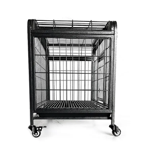 Toptan sağlam kapalı açık siyah <span class=keywords><strong>metal</strong></span> ağır ev kencrate sandık pet kare tüp 49 inç büyük köpek kafesi satılık - Product Image 4