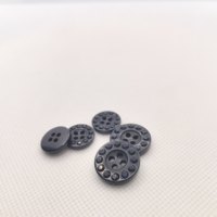 Kancing Resin Rhinestone Custom 22L 28L Bulat 4 Lubang Berkilau untuk Kemeja, Gaun, dan Jas