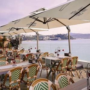 <span class=keywords><strong>Bistro</strong></span> francés muebles de exterior café Hotel estilo francés <span class=keywords><strong>Bistro</strong></span> sillas de ratán exterior Patio silla terraza restaurante comedor conjunto - Product Image 2