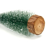 Großhandel beflockt Schnee Mini Weihnachts baum Dekoration Hot Sale Holz basis PVC Kunststoff künstliche Weihnachts baum Ornamente