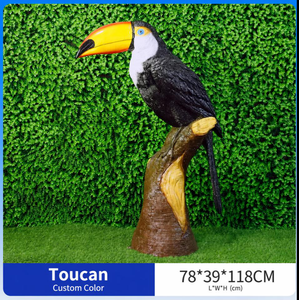 Estatua de pájaro de fibra de vidrio lista para enviar, escultura realista de animales para jardín, zoológico, paisajismo: búho, cisne, avestruz. - Product Image 6