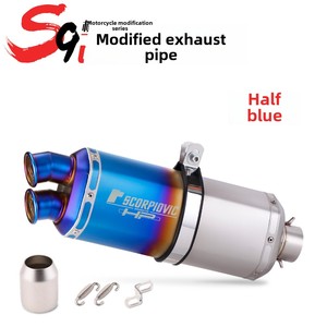 Nueva condición gran desplazamiento doble escape modificado S9 para Ninja400 Z900 <span class=keywords><strong>Sai</strong></span> 600 motocicletas tubo de escape - Product Image 3