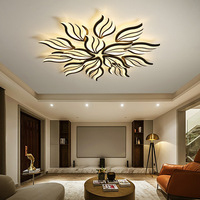 Nouvelle Plafonnier LED Moderne en Acrylique 2026 avec Télécommande, Lumière Chaude et Blanche Dimmable pour Chambre, Salon, Bureau, Faible MOQ