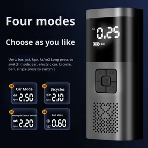 Astree 12V Portable Tire Inflator Digital Display 4 Modes Auto Shutoff LED Light Compact Car Motorcycle - Product Image 3