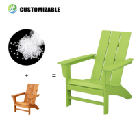 Table d'extérieur empilable en HDPE robuste et imperméable pour événements commerciaux en plein air, chaise Adirondack en HDPE