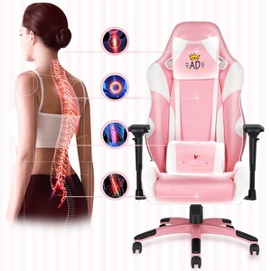 Silla de juego Rosa reclinable con soporte lumbar de lujo superventas personalizada Sillones De Oficina - Product Image 5