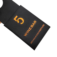 Boîte cadeau d'emballage de barre de chocolat cintre de luxe personnalisé papier couché de stratification mat de logo de marque de luxe pour usage alimentaire
