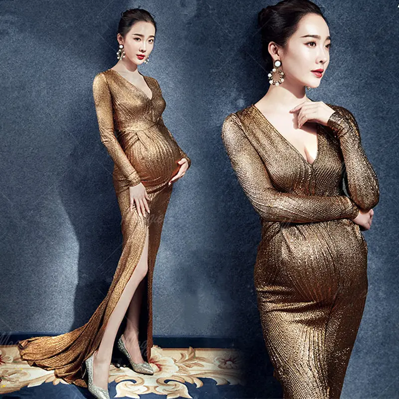 Photo studio photography photography portrait maternity fishtail dress art dress Queen art photo costume