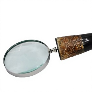 Loupe à main de haute qualité, fabriquée à la main, écologique, design unique, couleur personnalisable, verre poli, confortable, en forme de corne - Product Image 1
