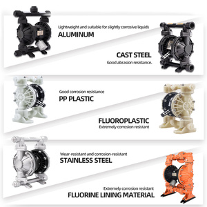Customizable 1 Inch Metal PP Compressed Air Diaphragm <strong>Pumps</strong> 8.4 <strong>Bar</strong> Pressure 25mm Outlet Sea Water Pneumatic Printing Ink OEM - Product Image 3
