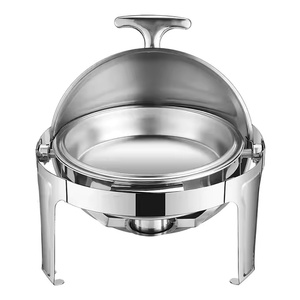 Calentador de Comida de Lujo Dorado de Acero Inoxidable de 6L con Diseño Enrollable, Calentamiento a Combustible/Eléctrico, para Buffet, Hotel y <span class=keywords><strong>Restaurante</strong></span> - Product Image 3
