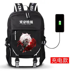 Tokyo kanekaneki Ken USB sırt çantası öğrenci okul omuzdan askili çanta Satchel Laptop sırt çantası genç seyahat sırt çantası hediye