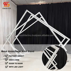 Arco de Boda Metálico Geométrico LEDA con Luz LED, Decoración de Entrada para Eventos y Fiestas, Soporte de Fondo Luminoso - Product Image 3