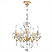 Lustre LED en cristal doré de luxe élégant haut de gamme pour salon, salle à manger, hall d'hôtel, exportation d'usine vers l'Europe