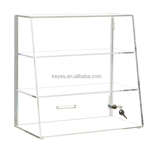 Hiện đại thân thiện với môi <span class=keywords><strong>Acrylic</strong></span> Countertop hiển thị hộp bán lẻ thuốc lá Tủ hiển thị Rack với khóa - Product Image 4