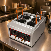 Cuisinière à ébullition de comptoir distinctive avec protection arrière et poignées de panier pour le service de cuisson commercial en restaurant