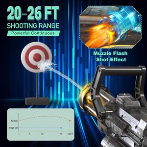 Pistolet à eau électrique <span class=keywords><strong>Gatling</strong></span> rotatif lumineux automatique, jouet très populaire - Product Image 4