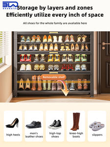 Armoire à chaussures en métal avec revêtement en poudre et cadre en acier robuste pour l'entrée d'un <span class=keywords><strong>appartement</strong></span> et les projets de <span class=keywords><strong>location</strong></span> - Product Image 4