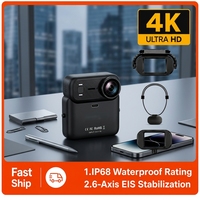 Caméra d'action WiFi APEX Mini 4K, étanche IP68, caméra sportive magnétique, 20MP, EIS, caméra portable pour le cyclisme, la randonnée, les voyages