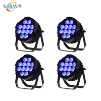 Projecteur LED PAR sans fil Wi-Fi RGBAW UV 12x18W étanche pour extérieur, en aluminium, sur batterie, pour événements et fêtes - STOCK UE