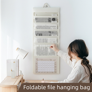 Sac <span class=keywords><strong>de</strong></span> rangement mural A4 pliable pour tutorat, sac suspendu pour <span class=keywords><strong>dossiers</strong></span>, idéal pour l'école et le bureau - Product Image 1