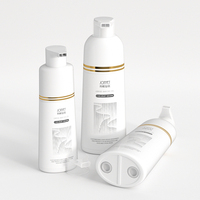 Flacon de soin de la peau en plastique PET avec pompe à lotion 2-en-1 à double compartiment pour coloration capillaire et shampoing, 200 ml, 300 ml, 400 ml, logo personnalisé