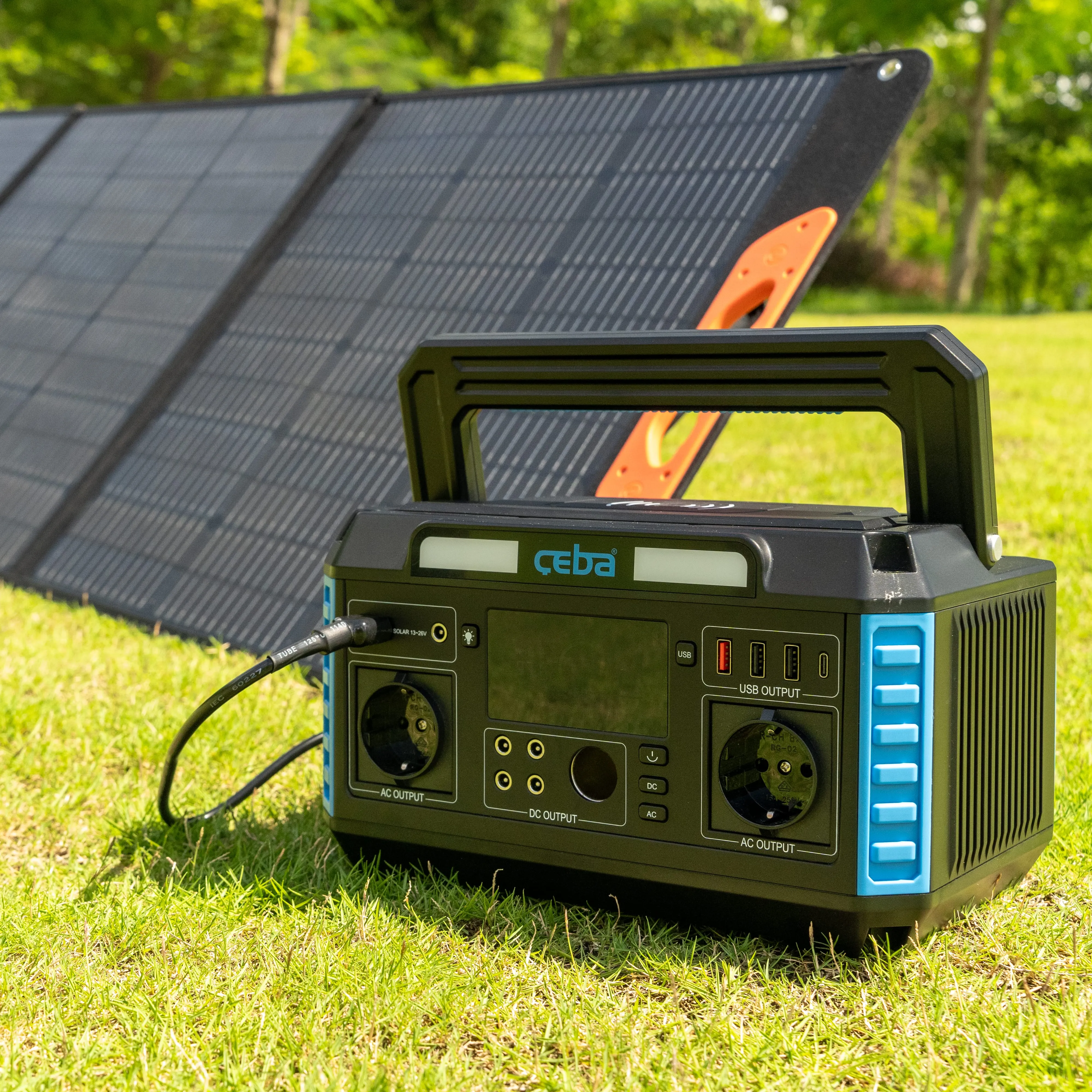 CEBA w ، مولد 500 واط ، نظام محطة طاقة شمسية للاستخدام المنزلي والتخييم في الهواء الطلق