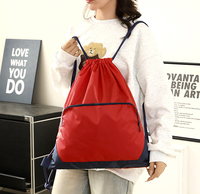 Nouveau sac de sport léger personnalisé avec logo, grande capacité, imperméable, en Oxford, sac à dos à cordon de serrage pour les voyages, promotionnel