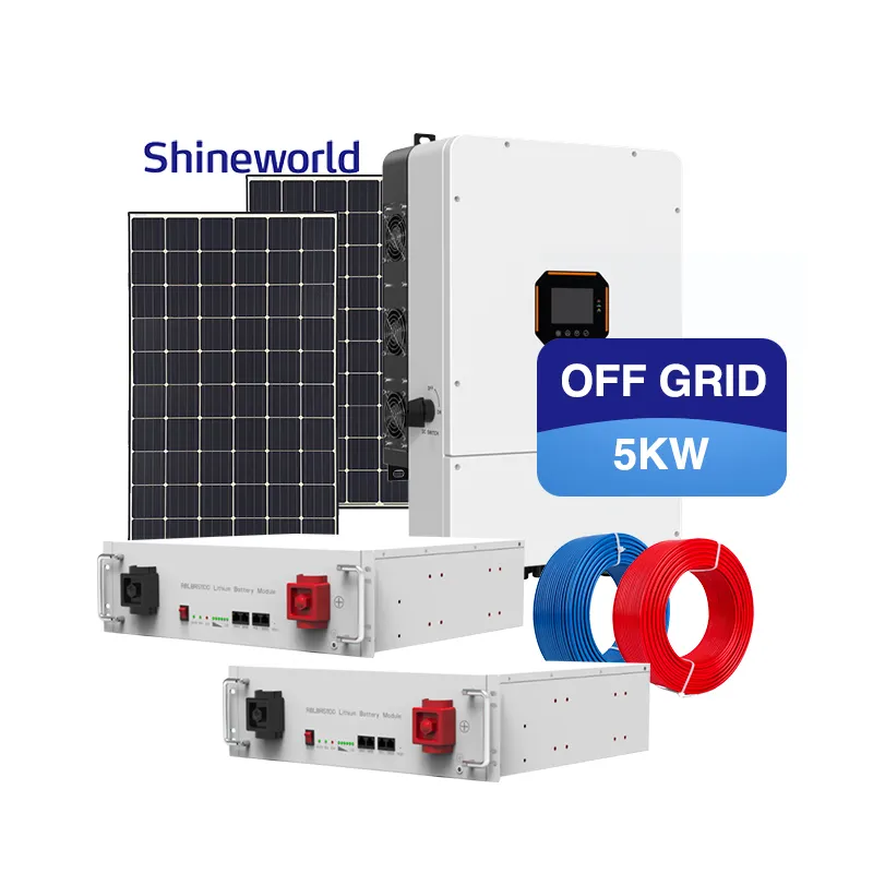 Shineworld Commercial Storage Power System 10KW Planta de energía solar con baterías 10KW Paneles solares Precio