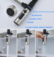 Robinet d'évier de cuisine commercial avec pulvérisateur extractible en acier inoxydable 304 mitigeur d'évier chaud et froid robinet d'eau flexible