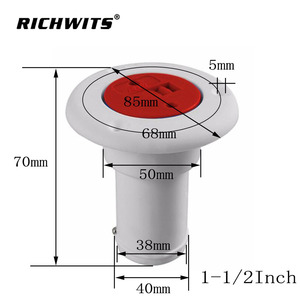 Tapa de Tanque de Combustible y Cuello de Llenado de Plástico ABS de Ingeniería RICHWITS, Accesorios Exteriores Esenciales para Yates y Autocaravanas - Product Image 2