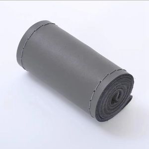 Housse de <span class=keywords><strong>volant</strong></span> universelle en cuir véritable à <span class=keywords><strong>coudre</strong></span> soi-même, 38 cm-45 cm, avec aiguille et fil - Product Image 4