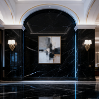 Marbre noir Marquina de Chine naturel au design luxueux pour appartements, villas, hôtels, pierre naturelle, mur en marbre