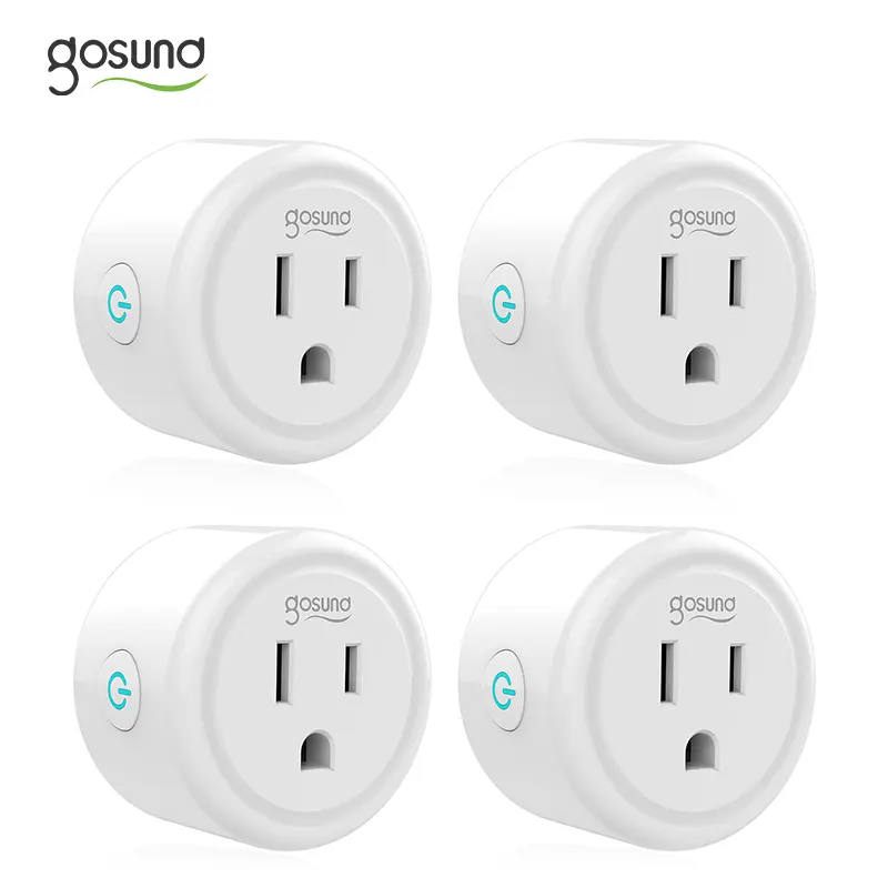 Mini US Wall Remote Control Amazon Alexa Google Home Tuya Wireless Outlet Socket Wifi Smart Plug 4PCS/SET