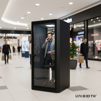 UNIBOOTH - Cabine de bureau insonorisée 30 dB, ignifuge ISO 23351, à montage rapide, pour espace de coworking et studio - Exportation mondiale