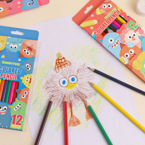 Set di 12 Matite Colorate con Motivi di Mostri Cartoon, Cancelleria per Studenti, Set per Disegno e Graffiti per Bambini - Product Image 2