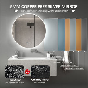 Espejo LED de maquillaje con marco acrílico, tocador de baño, espejo inteligente LED montado en la pared - Product Image 6