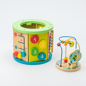 COMMIKI OEM ของเล่นไม้มอนเตสซอรี่แบบกำหนดเองได้ กล่องกิจกรรมเด็กอเนกประสงค์ ของเล่นเสริม<span class=keywords><strong>พัฒนา</strong></span>การ จับคู่รูปทรง <span class=keywords><strong>ลูก</strong></span>ปัดเลื่อน กล่องเขาวงกต - Product Image 2