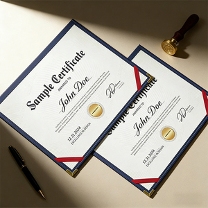 Papier couché A4 estampé à chaud or, <span class=keywords><strong>impression</strong></span> numérique HD, <span class=keywords><strong>impression</strong></span> claire, résistant à la déchirure, certificat pour récompense - Product Image 3