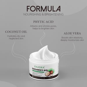 <span class=keywords><strong>Crema</strong></span> Idratante Naturale all'Olio di Cocco per <span class=keywords><strong>Viso</strong></span> e Corpo, Schiarente e Nutriente, Etichetta Privata, 250g - Product Image 4