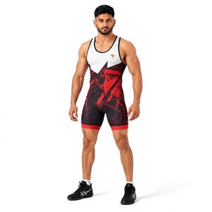 <b>Men</b> <b>Wrestling</b> <b>Singlet</b> Compression Fit Stretch Sports Uniform Moisture Wicking Breathable Quick Dry Training Wear Custom Team - Product Image 1