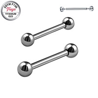 Piercing en titane Freya : barre droite pour langue, téton, hélix, cartilage d'oreille – Bijou long industriel pour femmes et hommes