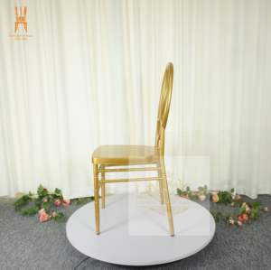 China Manufacturer Stacking Design Metal Iron Gold <strong>Bamboo</strong> Round Back Event <strong>Chair</strong> for Sale - Product Image 5