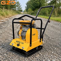 Compacteur à plaques vibrantes GZD pour travaux routiers, moteur essence 20KN, autopropulsé, plaque de base 520x480mm pour le pavage