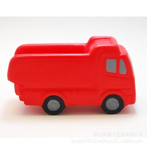 Camion poubelle en mousse PU, jouet anti-stress, accessoire de décoration de table en plastique de dessin animé - Product Image 3