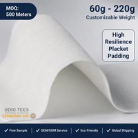 Ouate en polyester Vatka 200 g/m² aiguilletée matelassée pour doublure de veste, calandré, lavable, certifiée GRS