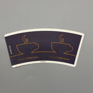 Vaso de papel con revestimiento de PE, desechable, para café, para leche, tipo abanico, normal, a granel - Product Image 5